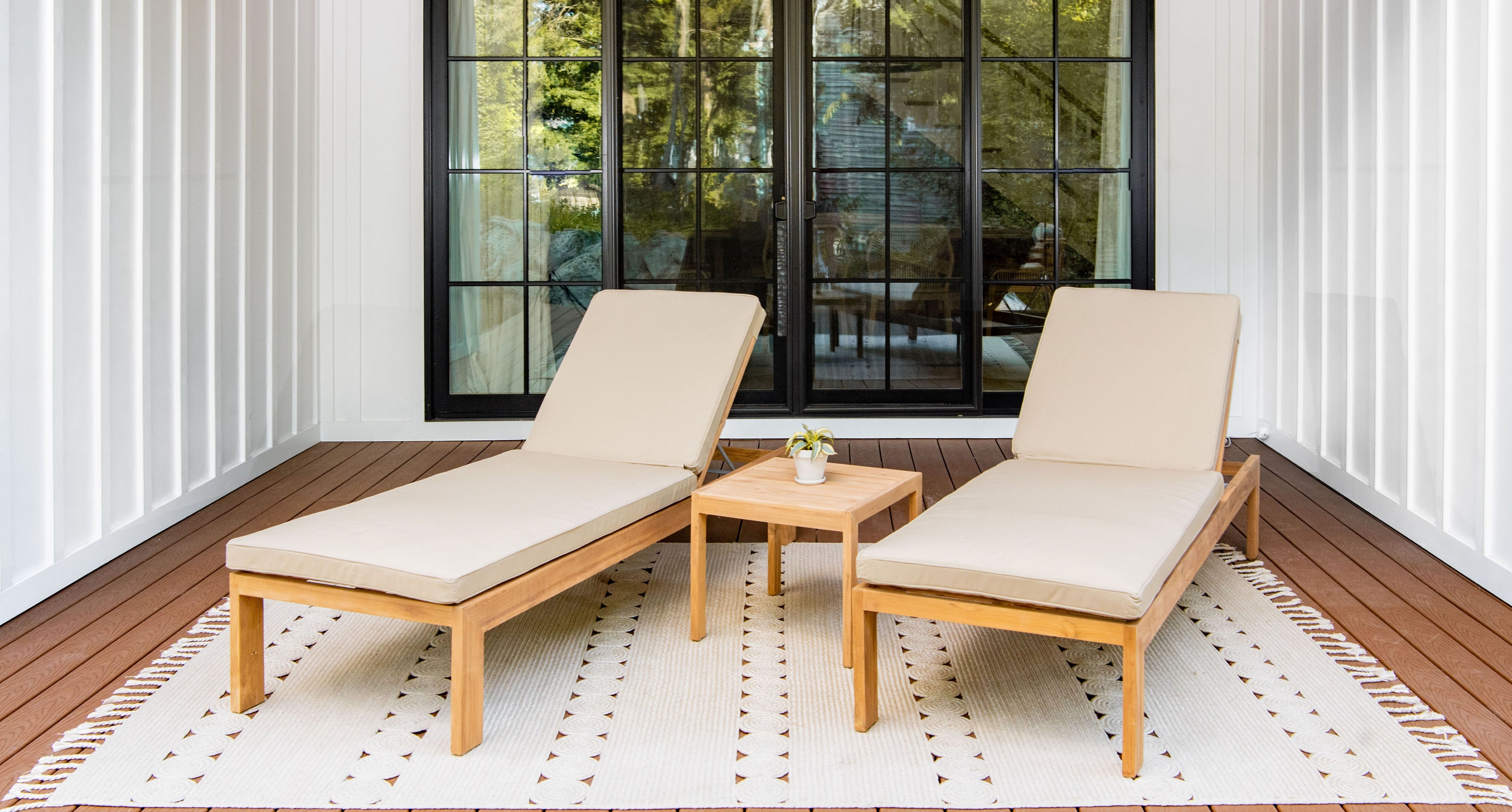Malibu Teak Outdoor Lounge Chair Set