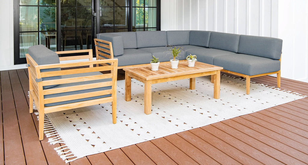 Bali Teak Outdoor Sectional Set