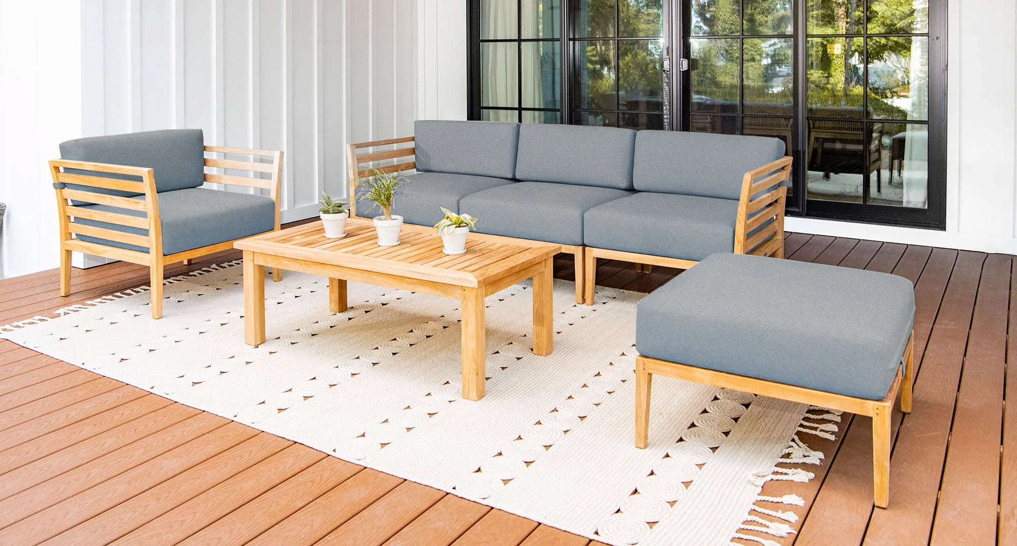 Bali Teak Outdoor Sofa Set