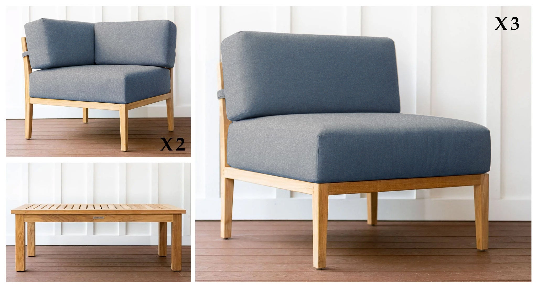 Bali Teak Outdoor Sectional