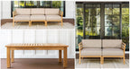 Bali Teak Outdoor Sofa & Loveseat Set