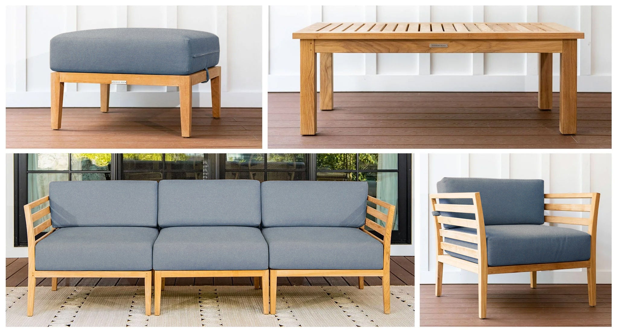 Bali Teak Outdoor Sofa Set