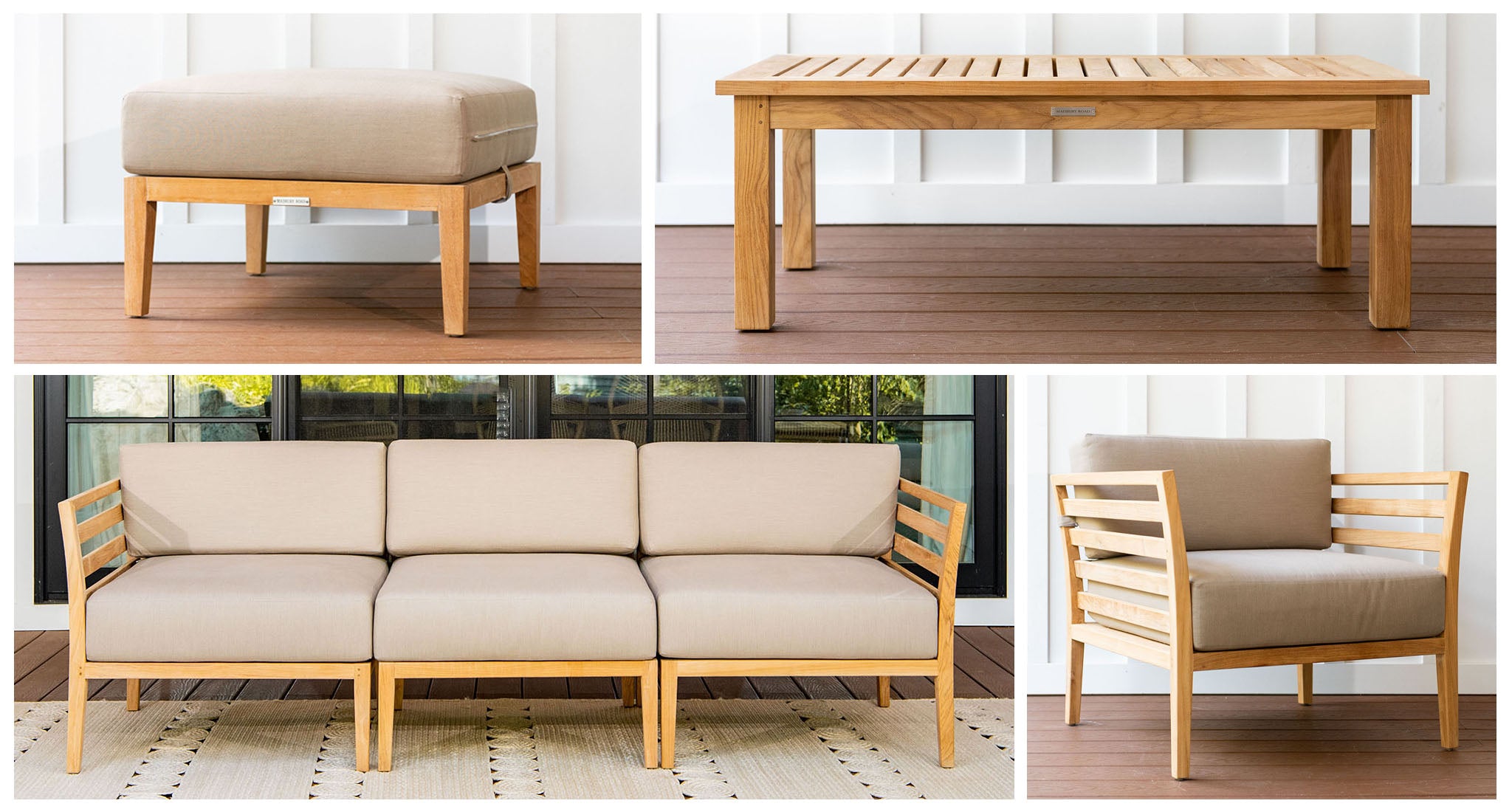 Bali Teak Outdoor Sofa Set