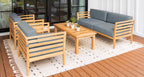 Bali Teak Outdoor Loveseat & Club Chair Set