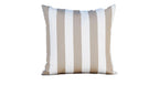 Outdoor Throw Pillow - Beige and White Striped