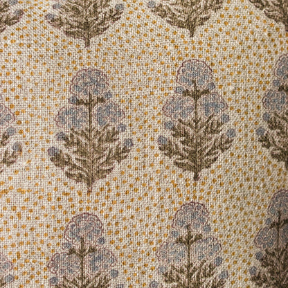 Block Print Pillow Cover | Poppy Mustard