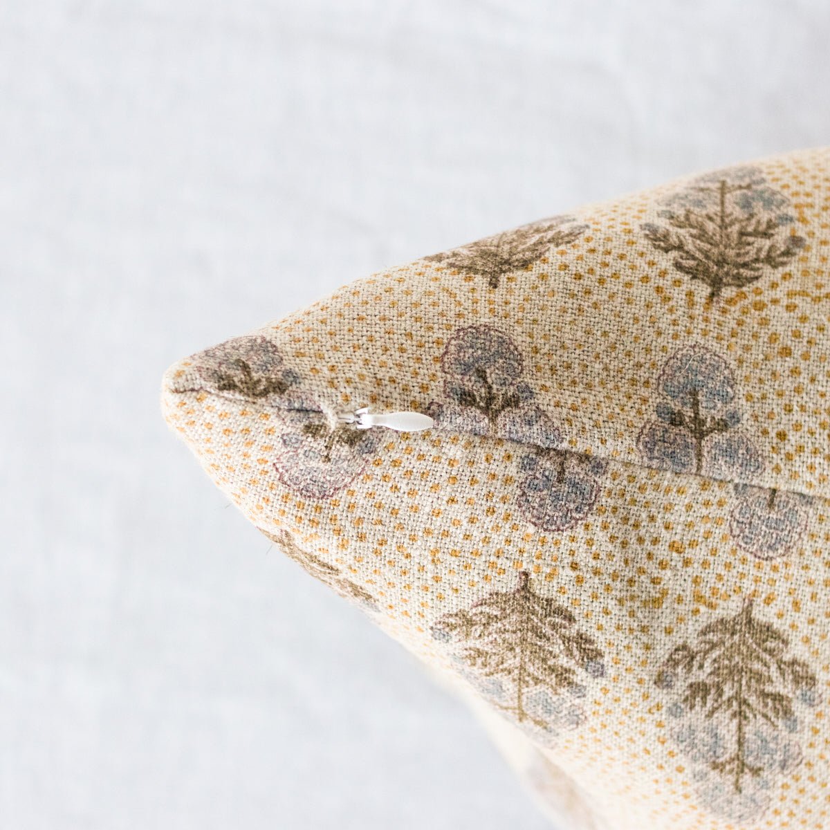 Block Print Pillow Cover | Poppy Mustard
