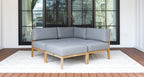 Capri Teak & Rope Outdoor 4-Piece Daybed