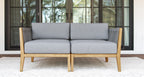 Capri Teak & Rope Outdoor Loveseat