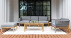 Capri Teak & Rope Outdoor Sofa Set