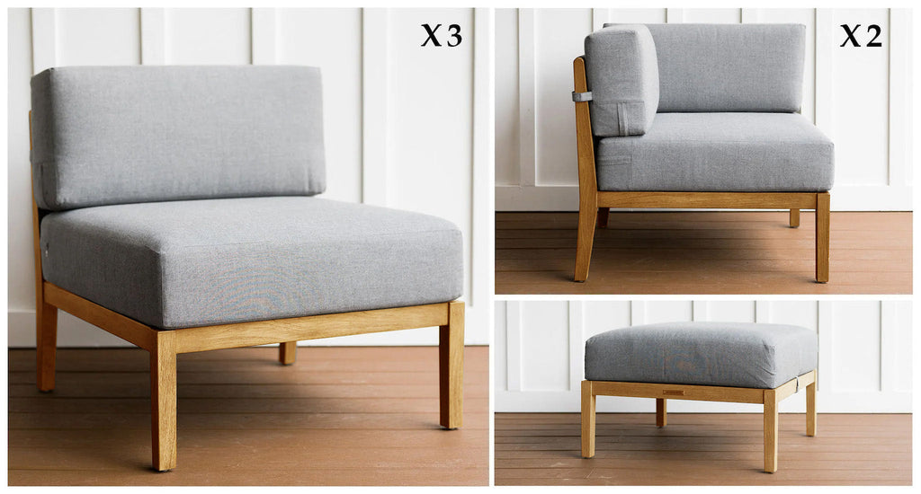 Capri Teak & Rope Outdoor Patio Daybed