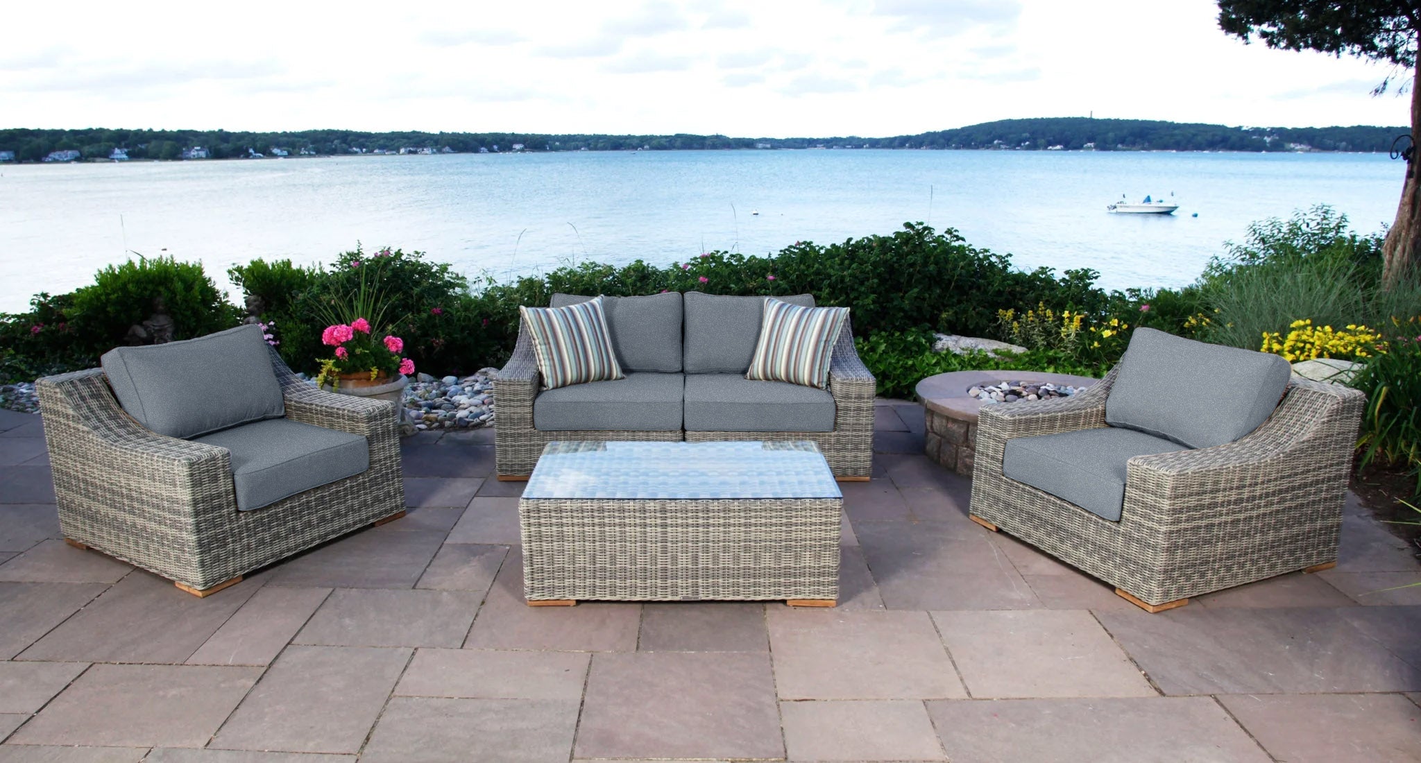 Corsica Outdoor Loveseat & Club Chair Set