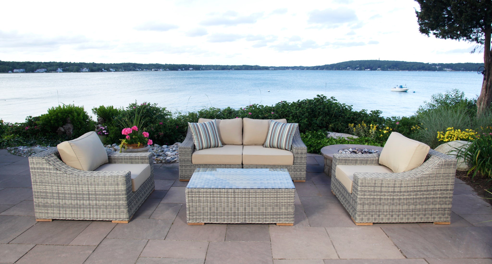Corsica Outdoor Loveseat & Club Chair Set