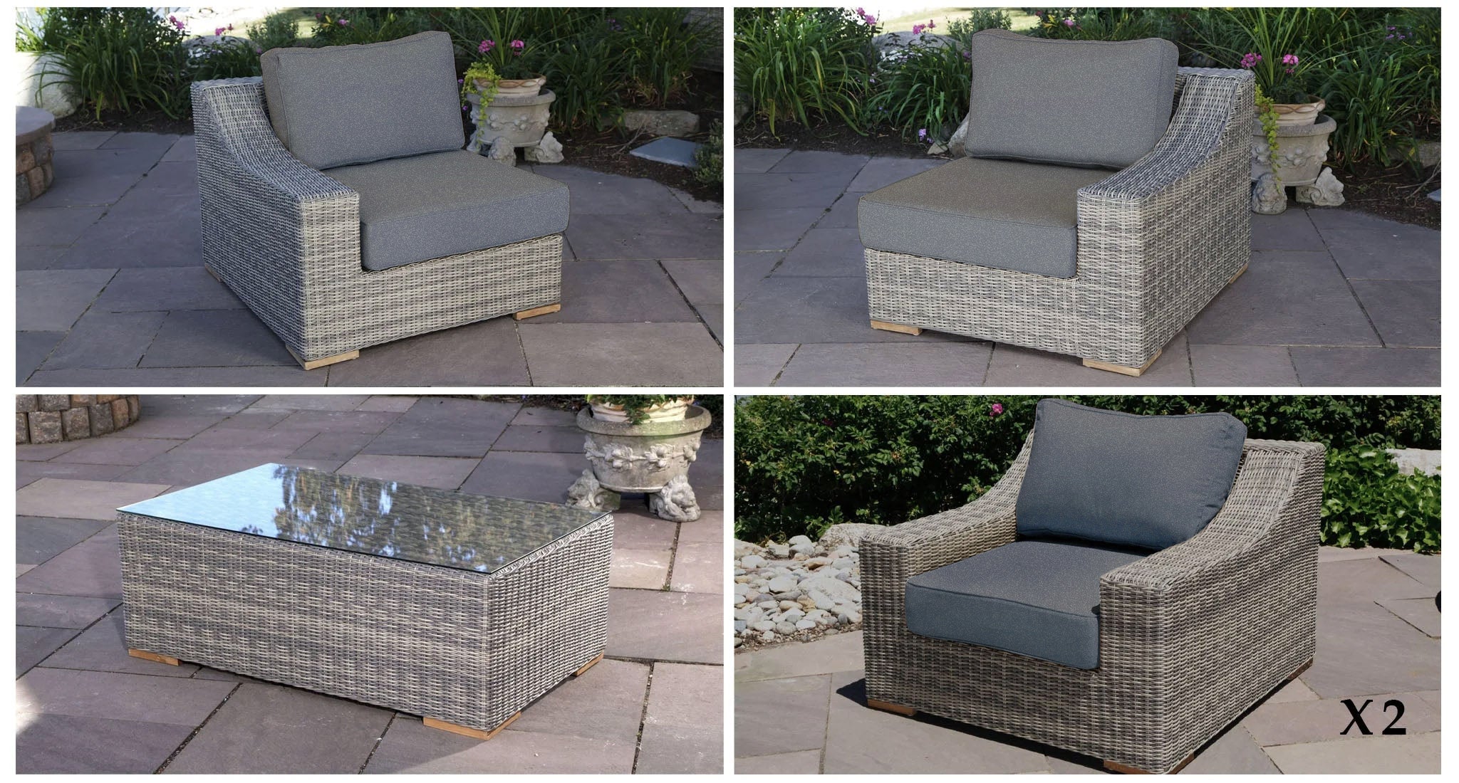 Corsica Outdoor Loveseat & Club Chair Set