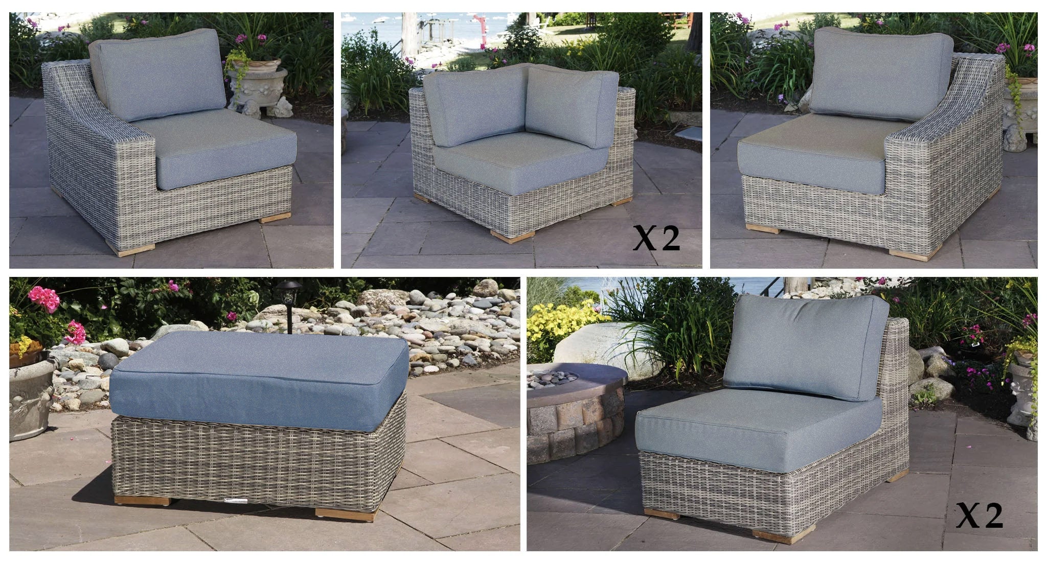 Corsica Outdoor U-Shaped Sectional Set