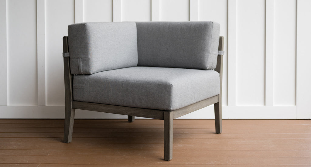 Fiji Teak & Rope Outdoor Corner Piece