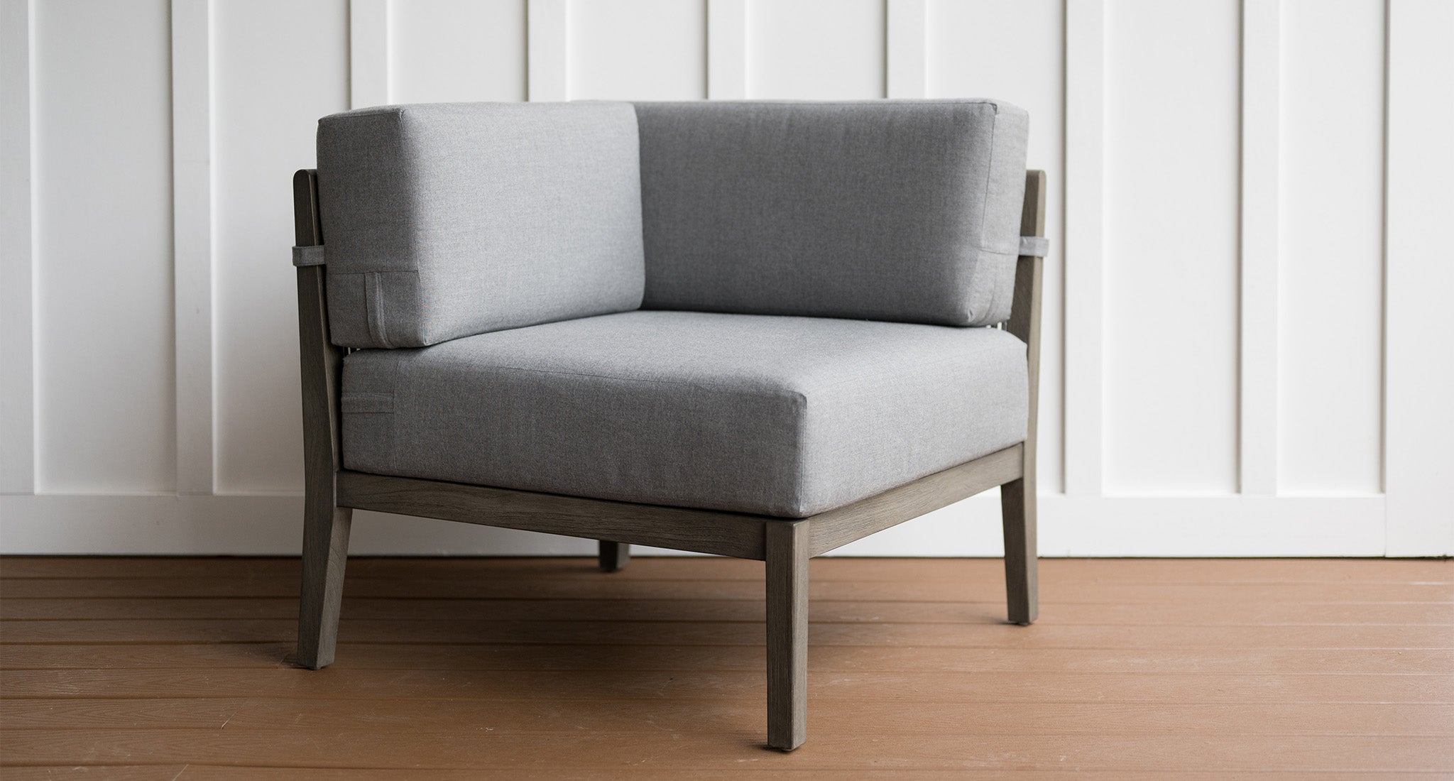 Fiji Teak & Rope Outdoor Corner Piece