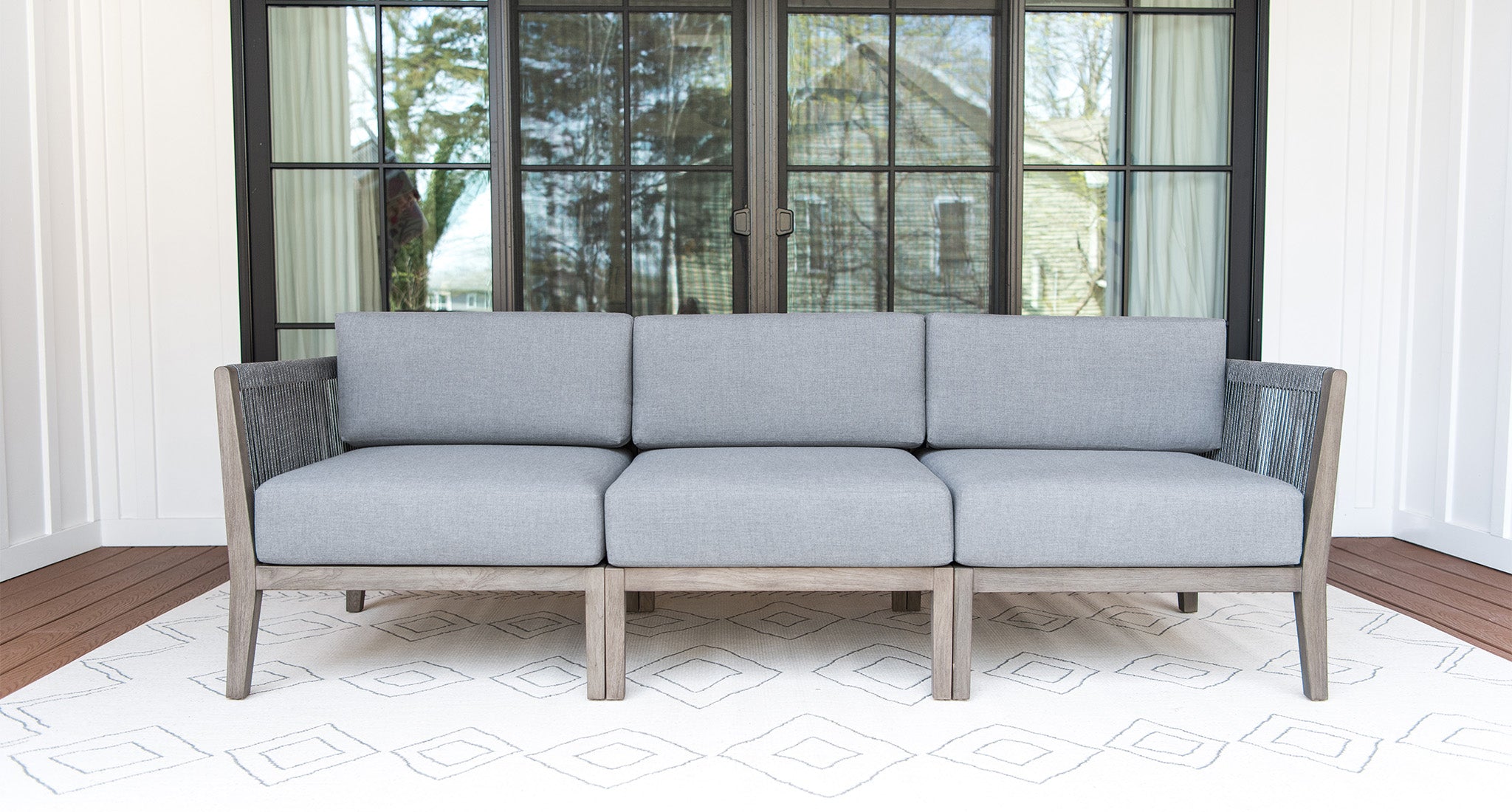 Fiji Teak & Rope Outdoor Sofa