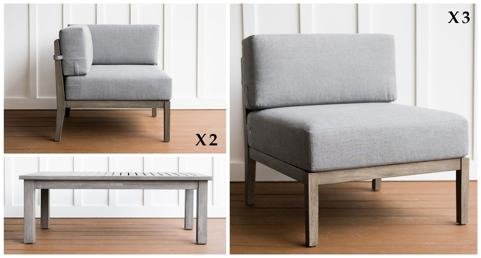 Fiji Teak & Rope Outdoor Sectional