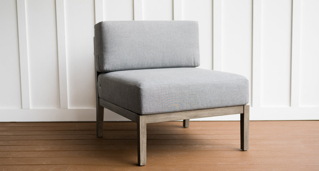 Fiji Teak & Rope Outdoor Armless Piece