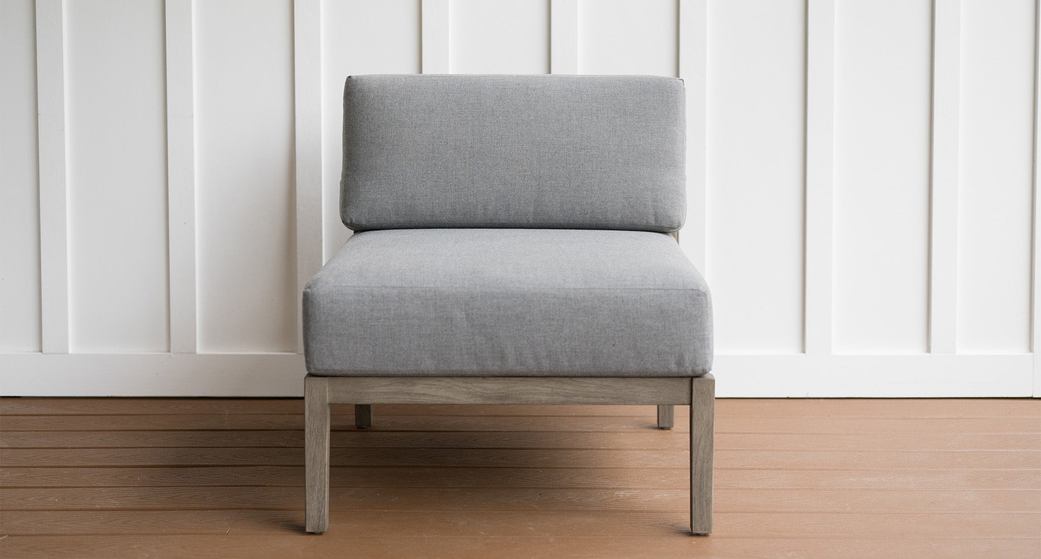 Fiji Teak & Rope Outdoor Armless Piece