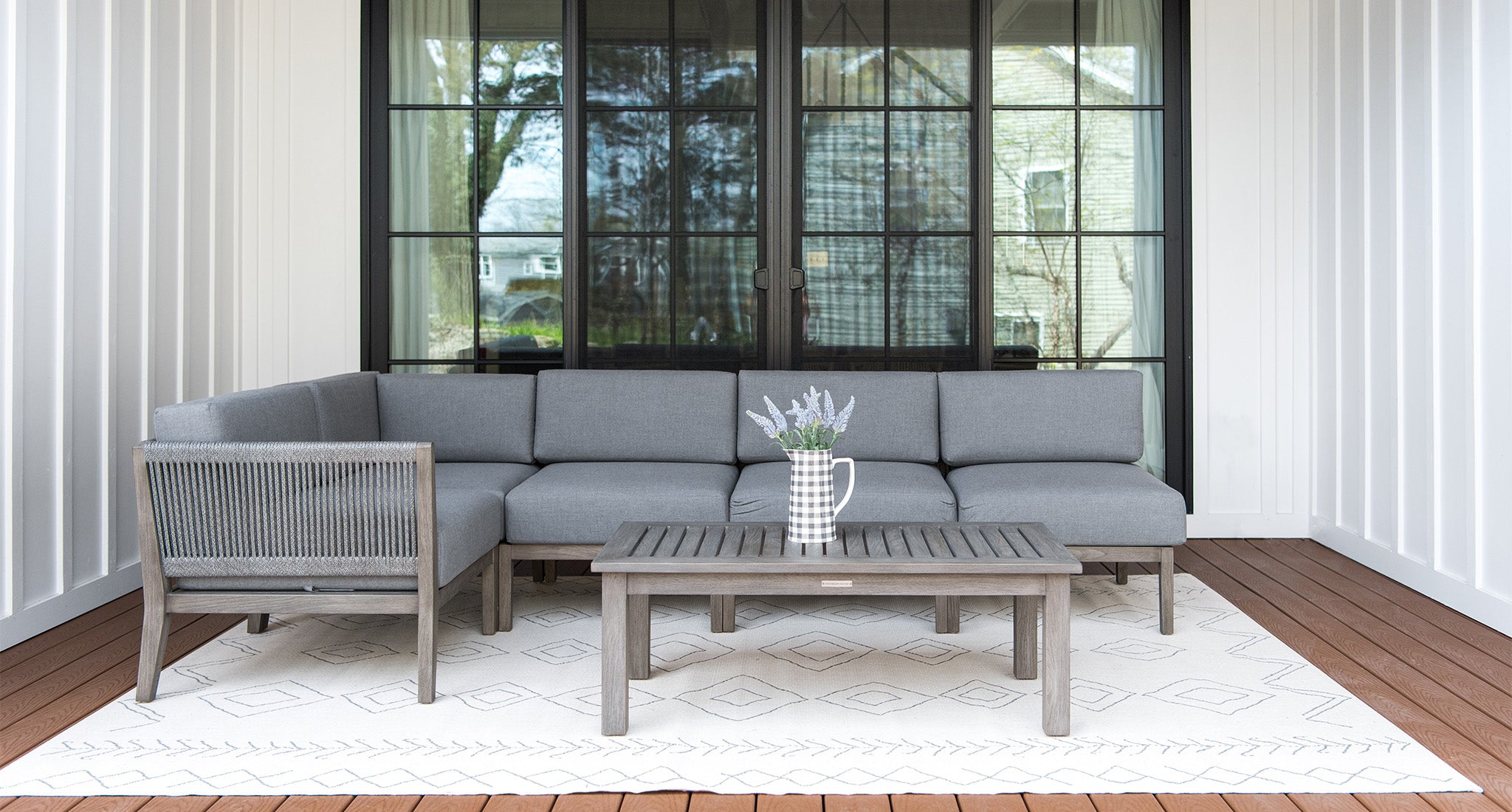 Fiji Teak & Rope Outdoor Sectional