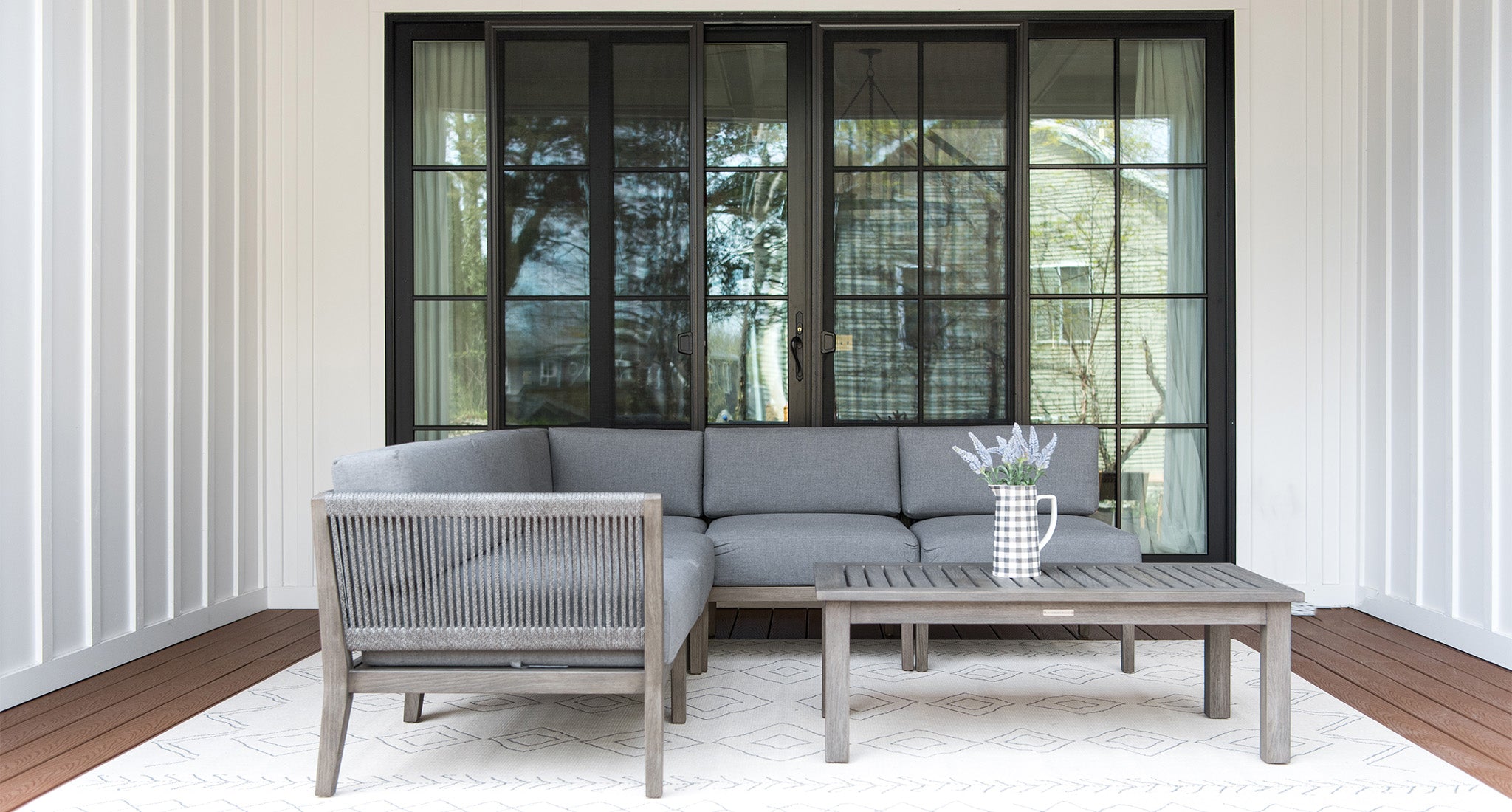 Fiji Teak & Rope Outdoor Sectional