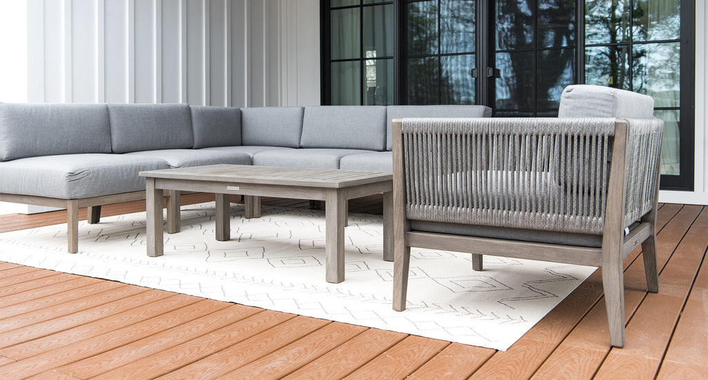 Fiji Teak & Rope Outdoor Sectional Set