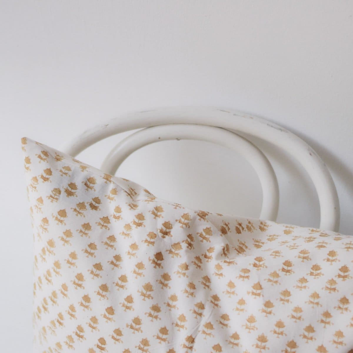 Hand Block Printed Pillow Cover | Juliette Gold