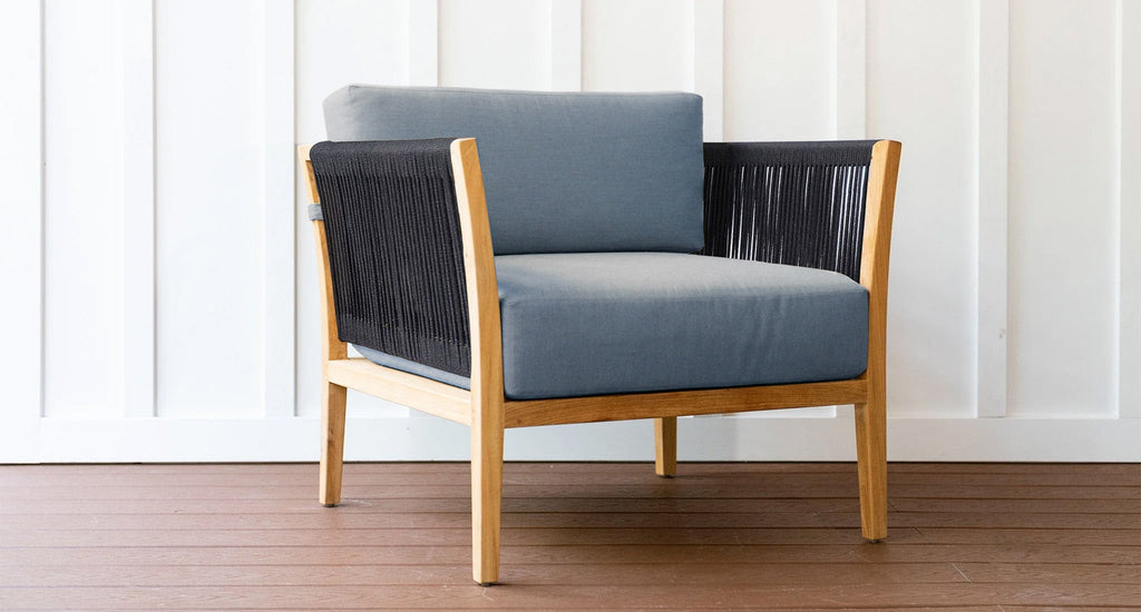 Malibu Teak & Rope Outdoor Club Chair Set