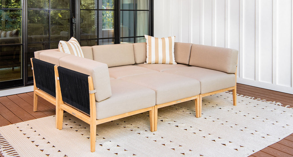 Malibu Teak & Rope Outdoor Daybed