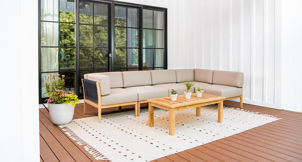 Malibu Teak & Rope Outdoor Sectional