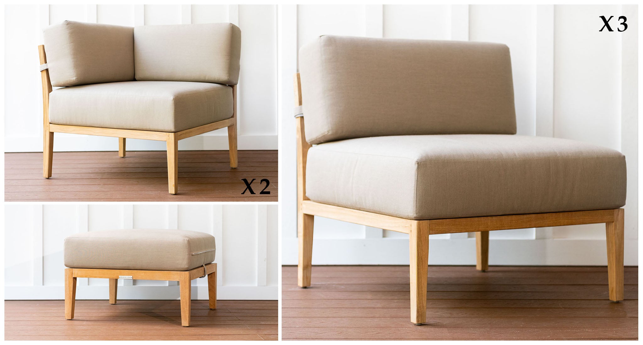 Malibu Teak & Rope Outdoor Daybed