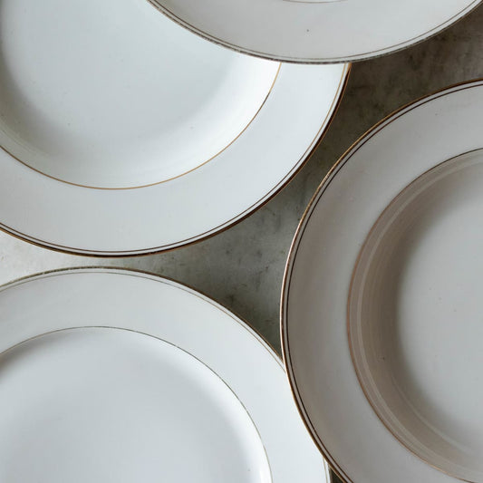 Not Your Grandma's Gold Rim China Set Of 4