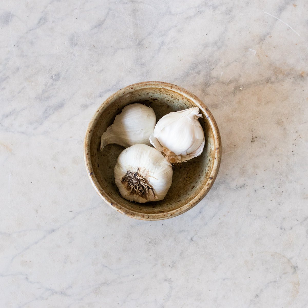 Petite Stoneware Bowl with Christofle Match Caddy