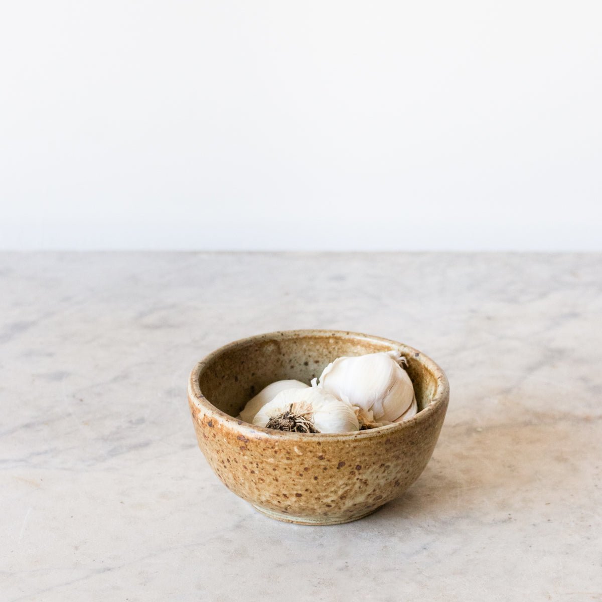 Petite Stoneware Bowl with Christofle Match Caddy