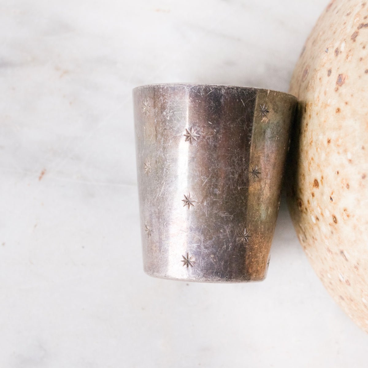 Petite Stoneware Bowl with Christofle Match Caddy