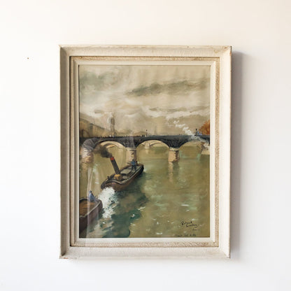 Pont Des Arts Et Le Musée D’Orsay Watercolor Painting