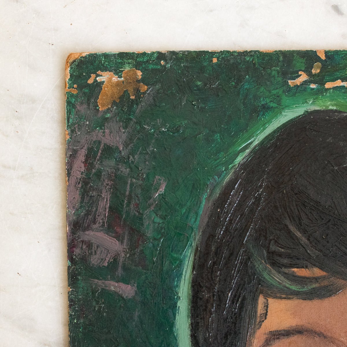 Portrait of Young Girl with Fringe Oil Painting