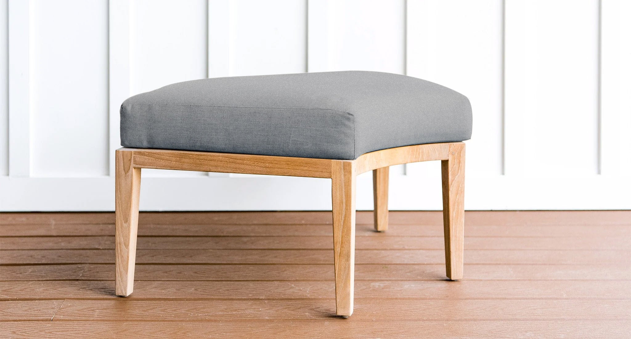 Santorini Teak & Rope Outdoor Ottoman