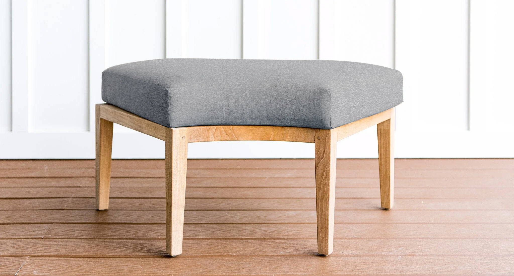 Santorini Teak & Rope Outdoor Ottoman