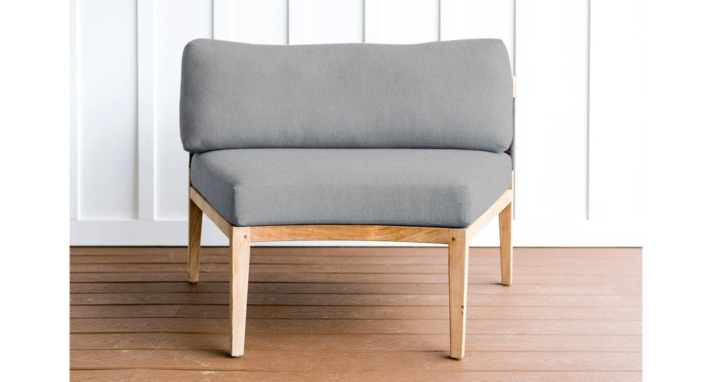 Santorini Teak & Rope Outdoor Couch Piece