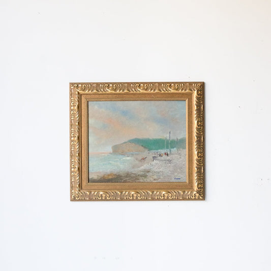 Seascape With Cliffs Oil Painting