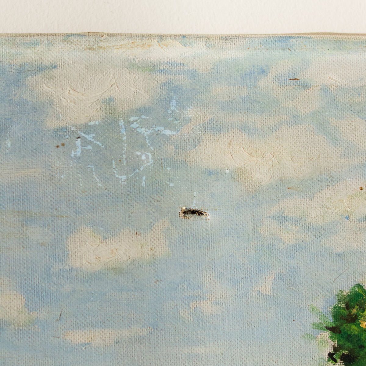 Seascape With Leafy Trees Oil Painting