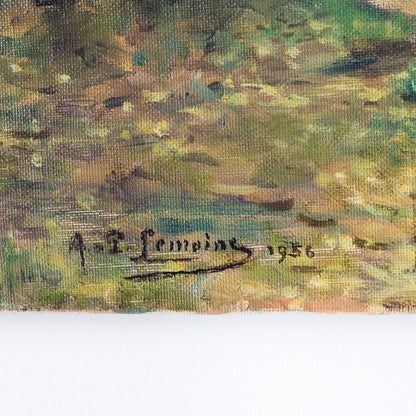 Seascape With Leafy Trees Oil Painting