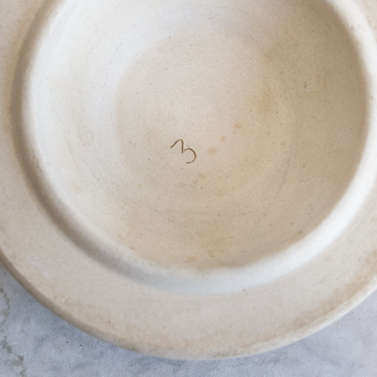 Stamped Stoneware Crock With Lid