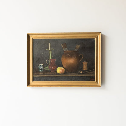 Still Life With Candlelight Oil Painting