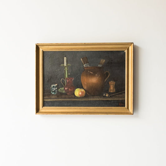 Still Life With Candlelight Oil Painting