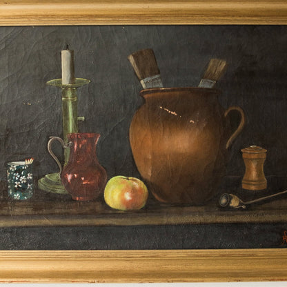 Still Life With Candlelight Oil Painting