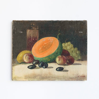 Still Life With Fruit And Olives Oil Painting